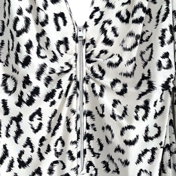 A.L.C. Eden Leopard Asymmetrical Silk Dress - Picture 8 of 12